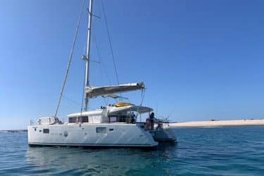 Hermosa catamaran sailing